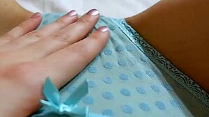 french amateur caresses her petite shaved pussy after work in european webcam session