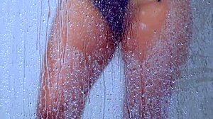 Hey gorgeous college girl, why take a shower in bikini with your tanned ass and big ass showing?