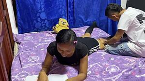 Curvy Babe Rides Huge Cock In Cowgirl Until Creampie Fills Her Tight Pussy