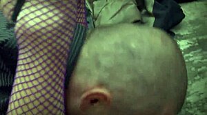 So this bespectacled brunette with big boobs is getting her ass fucked hard. She takes it bent over in doggystyle.