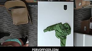 i'm the shoplifter teen dakota rain facing pervofficer consequences with pov handjob and blowjob