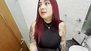 She Tries Best Friend's Big Cock And Licks Big Ass While Husband Works