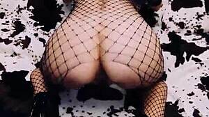 Wife acts as prostitute in homemade roleplay with lingerie and stockings