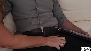 Blonde Milf Karen Fisher Rides Stirling Cooper with Big Tits and Wet Pussy Lips