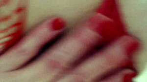 Giantess fantasy unfolds with curvy mature putting tiny guy in mouth for intriguing POV thrill