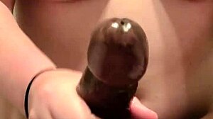 I can't believe how this big titty white girl handles cumshot after handjob and swallow.