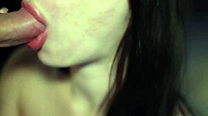 Intense cumshots compilation with brunettes taking huge loads in mouth or on lips – can you hold back?