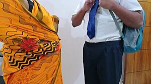 Bhabhi Engaging Student in Playful Activities for Personal Satisfaction and Enjoyment