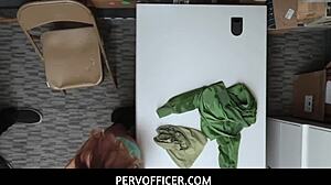 i'm the shoplifter teen dakota rain facing pervofficer consequences with pov handjob and blowjob