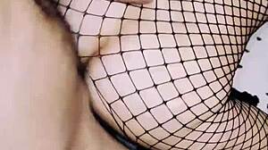 Wife acts as prostitute in homemade roleplay with lingerie and stockings