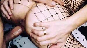 Wife acts as prostitute in homemade roleplay with lingerie and stockings