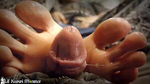 Kiwwi acts as the cum eating monster in this blowjob compilation sequel with slow motion and music highlights.