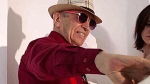 i can't believe we're filming this fetish art with old man and young girl outdoor in public behind the scenes with dad vibe