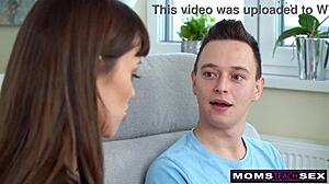 lusty milf alyssa reece lets virgin stepson practice pounding her shaved pussy before his date