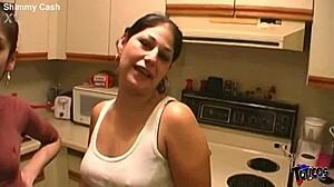 Emotional 18yo Native American Teen Girlfriends Feel Thrilled in 3some. Petite Skinny Bodies Suck Big Black Cock in Group POV Blowjob for Fun.