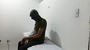 Kinky doctor masturbates his cock in the office during a private moment.