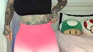 Melody Radford Tries On Gym Tights in Big Ass Bimbo Haul with Cute Tattoo