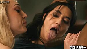 big tits milf sarah arabic shared her husband isiah maxwell with a blonde babe for licking