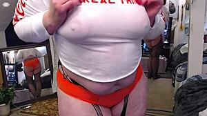 Detailed Morning Titties Display from Dawnskye1962 in Lingerie and Wet T-Shirt Tease