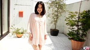 Charming Japanese babe Ayumi Iwasa craves riding a cock