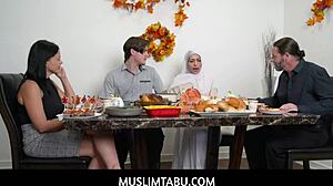 Muslimtabu hosts thanksgiving dinner with girlfriend in hijab featuring nadia white