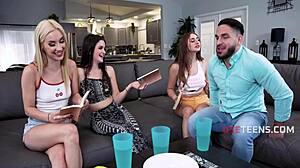 we let this guy fuck us pretty girls anytime during our book club meeting, moaning in group ecstasy