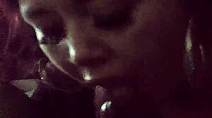 Lexylove casually sucks on that big black cock, her bbw body loving every moment of the blowjob.