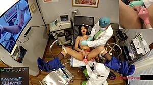 ORGASM research inc dives into channy crossfire with squirting anal fingering dildo action as nurse in latex gloves