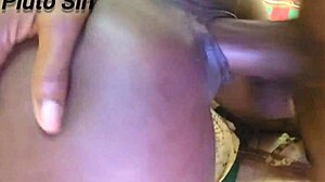 Skinny ebony cougar mom spreads legs on bed for missionary pounding. She enjoys deep doggystyle from stepson in bedroom.