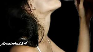 amateur babe gives real blowjob with creampie finish