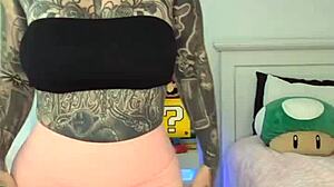 Melody Radford Tries On Gym Tights in Big Ass Bimbo Haul with Cute Tattoo