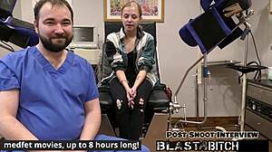 Ava Siren in gloves gets shaved pussy fucked doggystyle