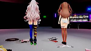 Chieri Kakyoin And Mememe Mokota Perform Strip Dance With Clothes Ripped