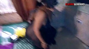 Sexy Roommate Lesbians Use Cucumber for First Time Homemade Fun