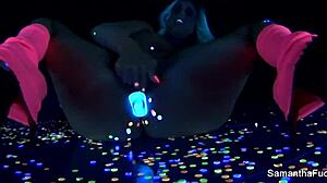 Samantha Saint solo masturbation with big tits and ass!