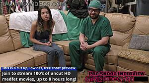 Doctor Tampa Performs Sounding on Aria Nicole's Urethra in Hospital with Close-Up Brunette Spreading