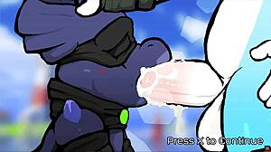 Ninja furries launch surprise gangbang with bareback assfucking and cumshots in all holes during group orgy