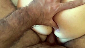 I suck my boyfriend's cock eagerly. He fucks my tight wet hairy pussy hard in pov.