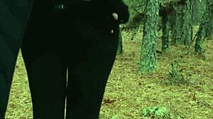 Two sick perverts drag bubble butt milf for a kinky crawl deep into the woods!