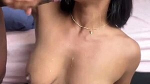 oh man this is all for me alone with my amateur couple nysdel sucking big black cock deepthroat and cum swallow like a princess