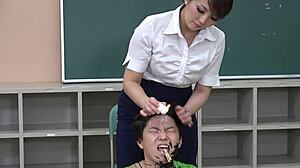 I treat the student like a wax figure for classroom domination play