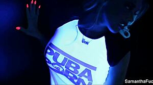 Samantha Saint solo masturbation with big tits and ass!