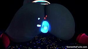 Samantha Saint solo masturbation with big tits and ass!