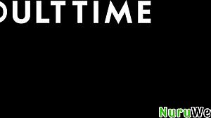 Two Naughty Slutty Girls Share Dick In Hardcore Nuru Massage Threesome With Seth Gamble Lucky Anne Megan Mistakes