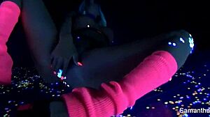 Samantha Saint solo masturbation with big tits and ass!