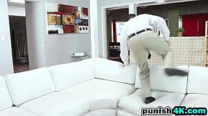 Blonde Teen Ally Berry Rides Cock Cowgirl Style In Garage After Shaved Pussy Punishment