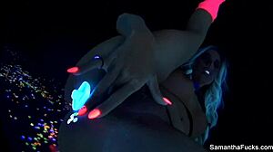 Samantha Saint solo masturbation with big tits and ass!