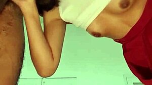 Hermanastra model in miniskirt bent over with hairy wet tight pussy during upskirt fitness session.