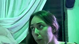 Brazilian Brunette Neighbor Swallows Cum In Mouth After Oiled Handjob And Dirty Talk Sex