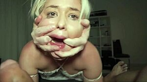 Do you want to grab this busty blonde's tight body while she rides a coke can cock in cowgirl and missionary?